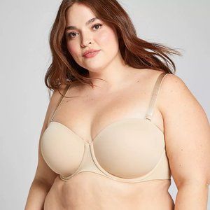 Lane Bryant Lightly Lined Multi-Way Strapless Bra Nude 42DDD